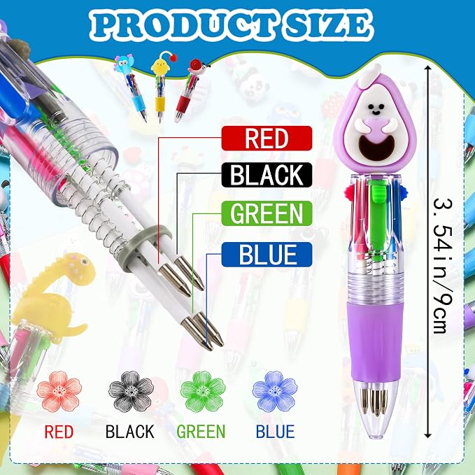 36Pcs Mini Multicolor Pens in One 4-in-1, Cute Pens Bulk - Image 2