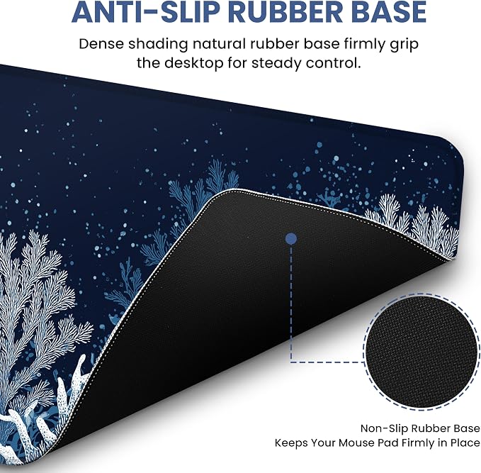 Aesthetic Desk Mat, Cute Ocean Reef Desk Pad Protector - Image 3