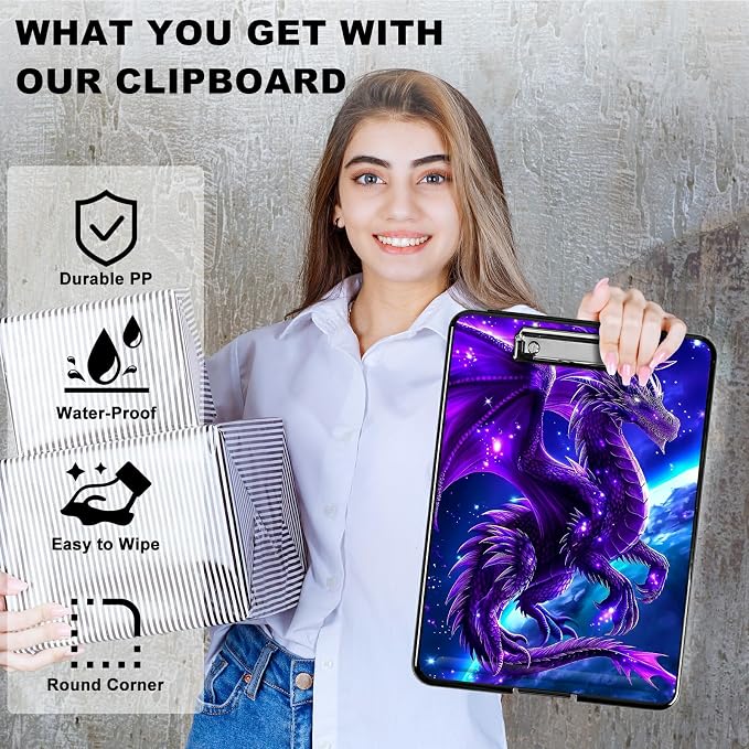 Purple Planet Dragon A4 Clipboard - Image 2