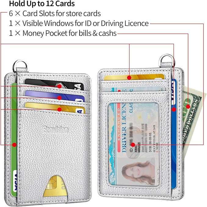 Slim Minimalist Front Pocket Wallet, RFID Blocking Credit Card Holder Wallet - Image 5