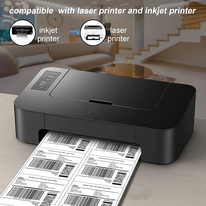 Shipping Labels 3 1/3"x4" Printable White 6 up Labels - Image 3