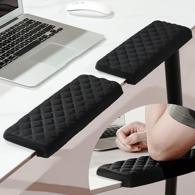 MEKASS L-Shaped Desk Elbow Pad for Desk, Memory Foam Elbow Support Padding by Mekass