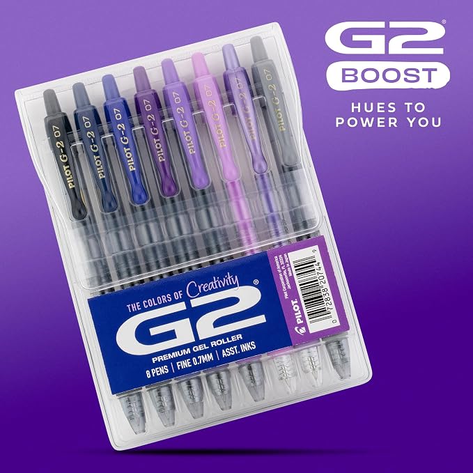 Pilot G2 Premium Gel Roller Pens, G2 Boost Purple Pens Pack, The Colors of - Image 2