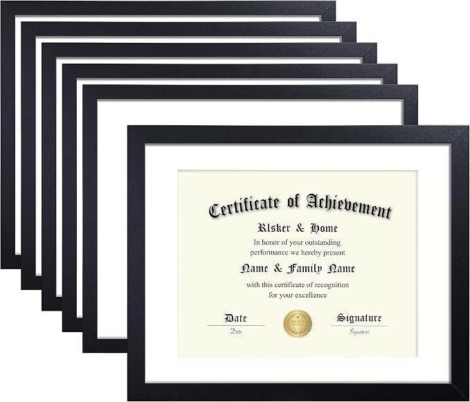 ELSKER&HOME 8.5x11 Diploma Frame Black 6 Pack by ELSKERHOME