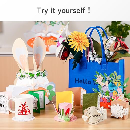 S501 Vinyl Cutter Machine with Built-in Storage, Die Cutting Machine of Multi Material Vinyl, HTV, Cardstock, Paper, Includes Cutting Mat, Black Pen, Weeding Tool, Pink-DeskLoop Office