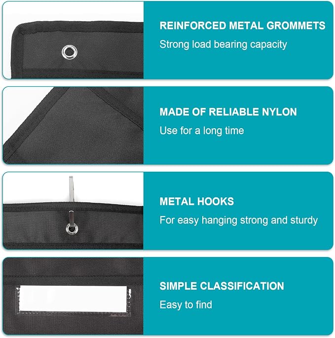 KIKIGOAL 30 Pockets Hanging Wall File Organizer, Heavy Duty Storage Pocket Chart - Image 4