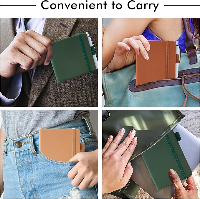 feela Pocket Notebook Journals, Mini Cute Small Hardcover College Ruled Notepad - Image 5