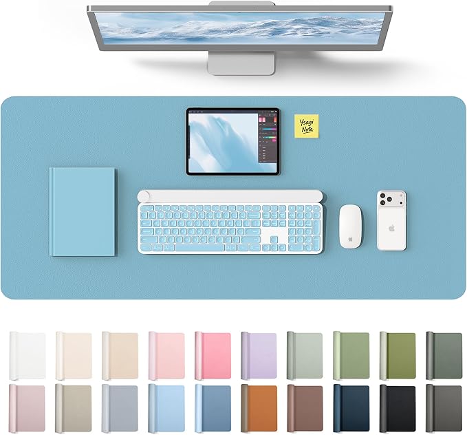 YSAGi Leather Desk Protector, Office Mat, Large Mouse Mat, Non-Slip PU Leather by YSAGi