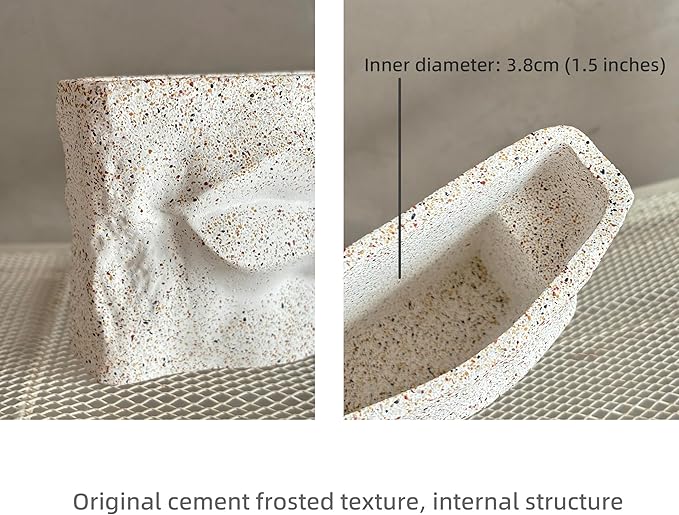 1PC Nordic - Style Textured Concrete Multi - Purpose Toothbrush Holders for Bathroom & Modern Pen Holder for Desk,Cement Toothbrush Stand-DeskLoop Office