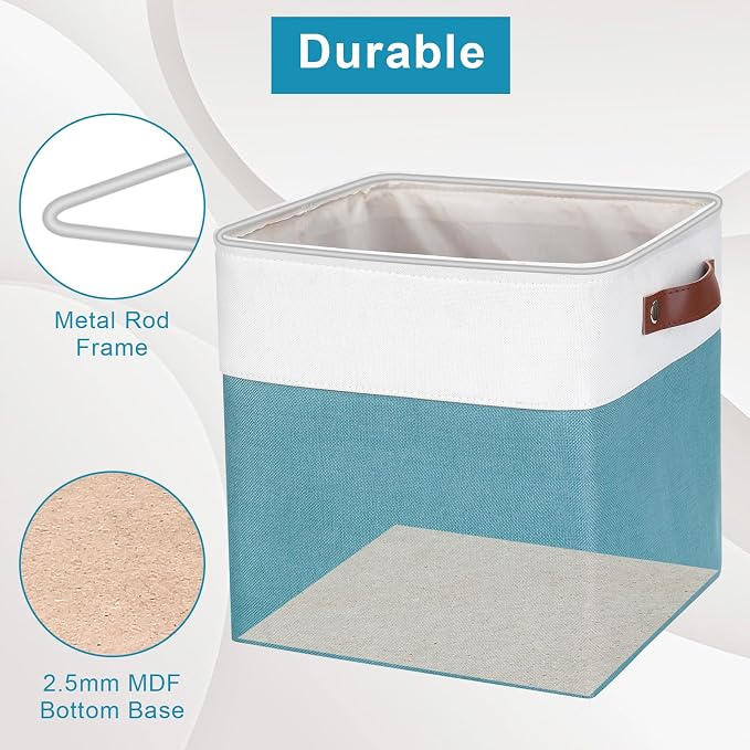 Bagnizer Collapsible Fabric Storage Cubes 11x11 Cube Storage Bins, 4 Pack - Image 5