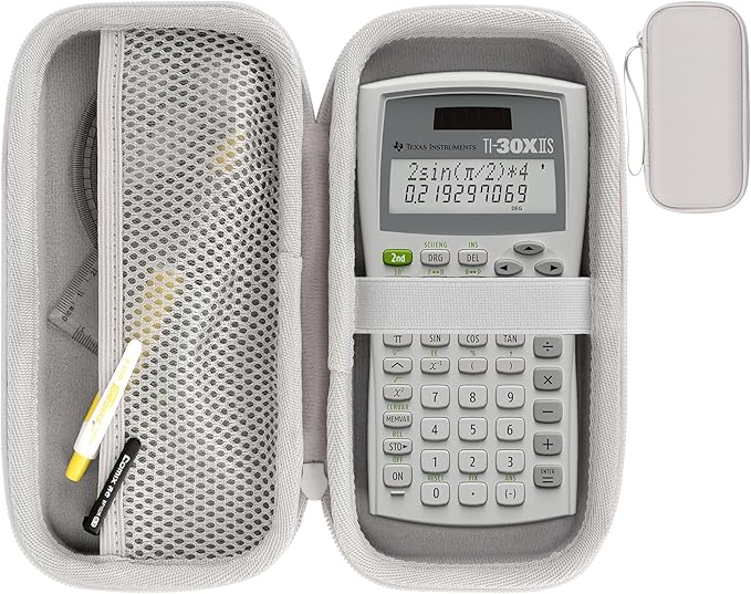 Hard Case Replacement for Texas Instruments TI-30XIIS TI-30XS TI-30Xa TI-36X Pro Scientific Calculator Case Only(Off White Case)-DeskLoop Office
