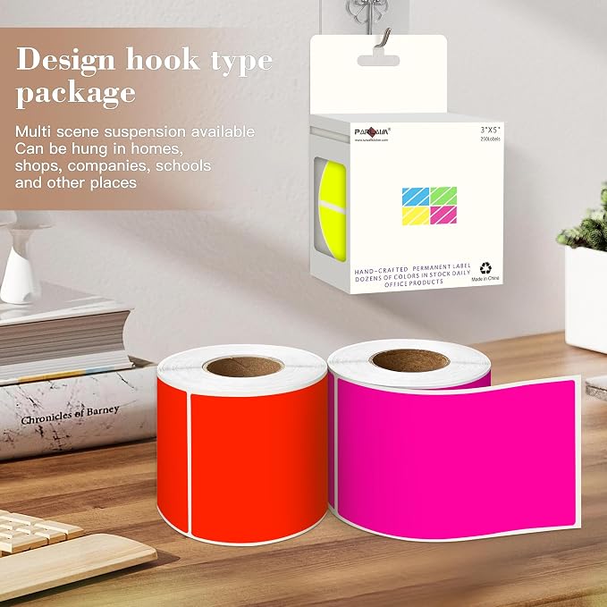 PARLAIM 5 x 3 inch Rectangle Colored Inventory Stickers - Image 4