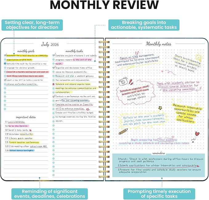Monthly Planner 2026-2027, Aesthetic 2 Year Months Planner Calendar, 18-Months - Image 3