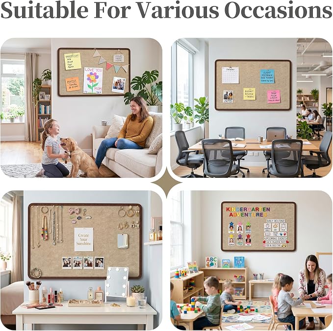 Bulletin Board Decorative Felt Foldable Vision Photo Pin Boards | 36 x 24 - Image 8