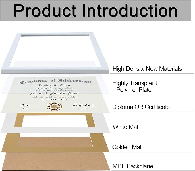 ELSKER&HOME 8.5x11 Certificate Frame White - Image 6