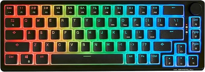 G.SKILL KM250 RGB 65% (67-Key) Mechanical Keyboard, PBT Dual Injection Keycap (Black)-DeskLoop Office