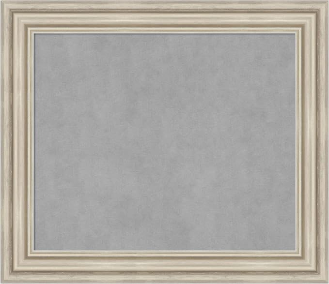 Amanti Art Silver Framed Magnetic Board 26x30 Medium Vision Board by AmantiArt