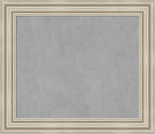 Amanti Art Silver Framed Magnetic Board 26x30 Medium Vision Board by AmantiArt