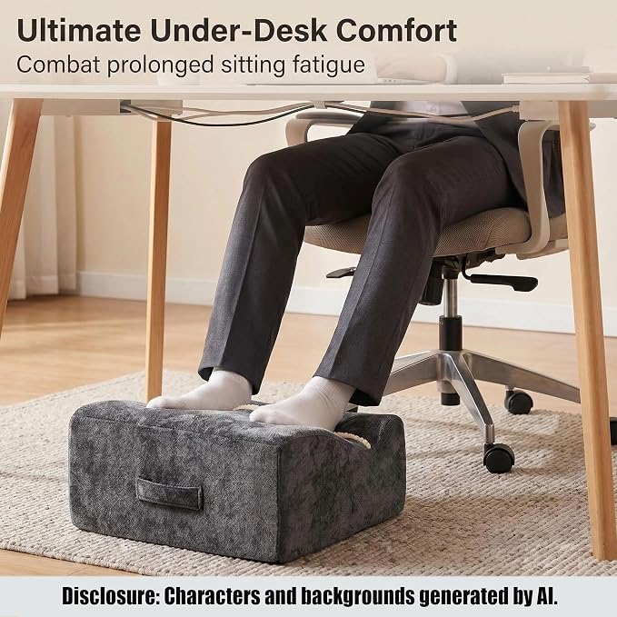 Keep Warm Foot Stool Foot Rest for Under Desk At Work | Office Footrest - Image 4