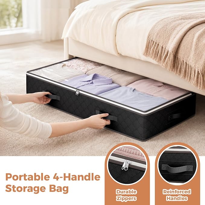 Budding Joy 90L Under Bed Storage Containers, Closet Organizers and Storage Bins - Image 5