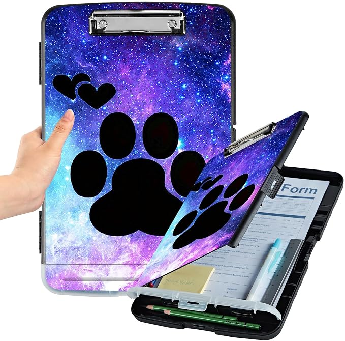 File Clipboard Storage with Pen Holder High Capacity Plastic Nursing Clipboards by DIGTIALL