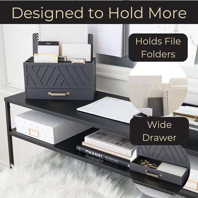 BLU MONACO | Grey Three-Tier Desktop Mail Organizer - Image 4