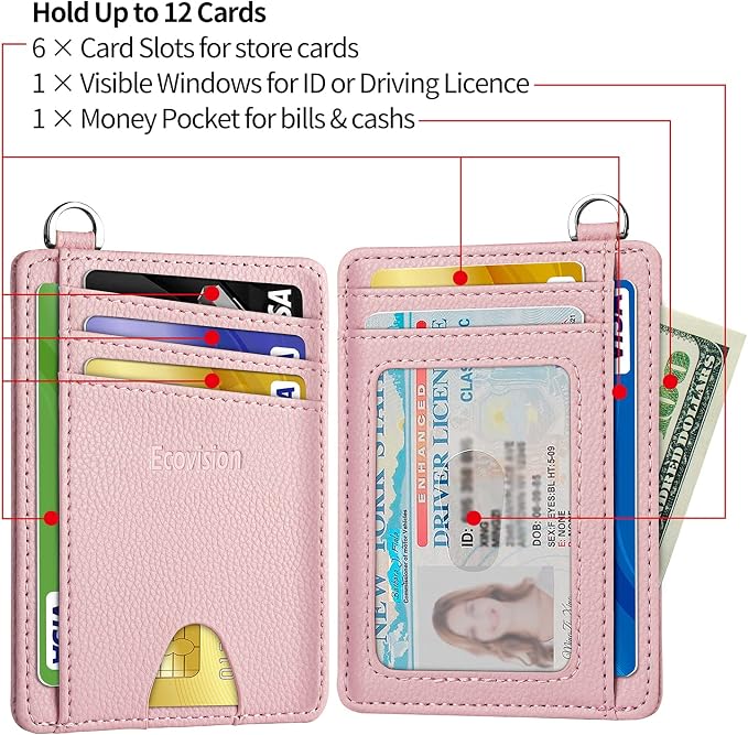 Slim Minimalist Front Pocket Wallet, RFID Blocking Credit Card Holder Wallet - Image 5