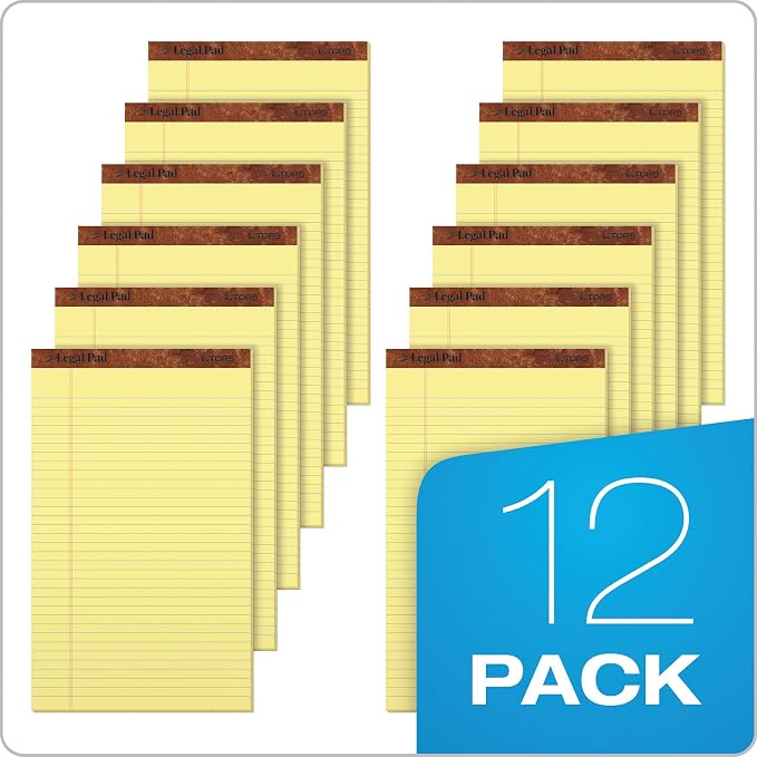 Tops The Legal Pad Writing Pads, 8-1/2" x 14", Canary Paper, Legal Rule - Image 6