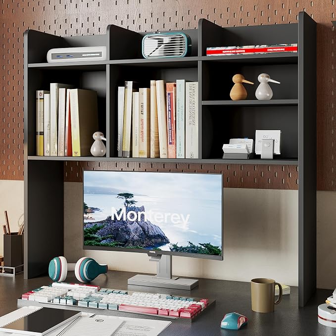 ChooChoo Desktop Bookshelf, Wood Desk Hutch Organizer by ChooChoo