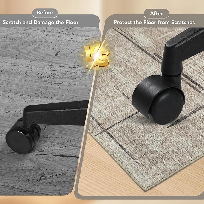 Office Chair Mat for Hardwood Floor&Tile Floor, Under Desk Rug for Rolling - Image 4