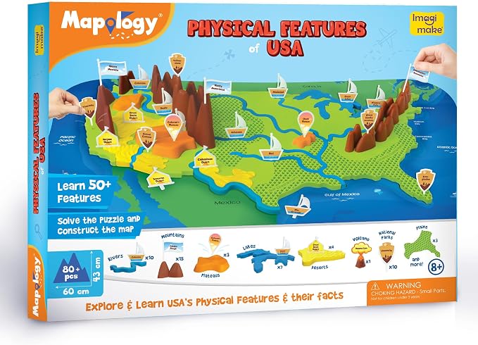 Imagimake Mapology Physical Features USA Puzzle | Mountains, National Parks - Image 8