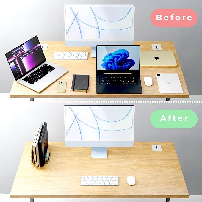 TEFONIA Adjustable Laptop Stand, 5 Slots, Aluminum Space-Saving, - Image 4