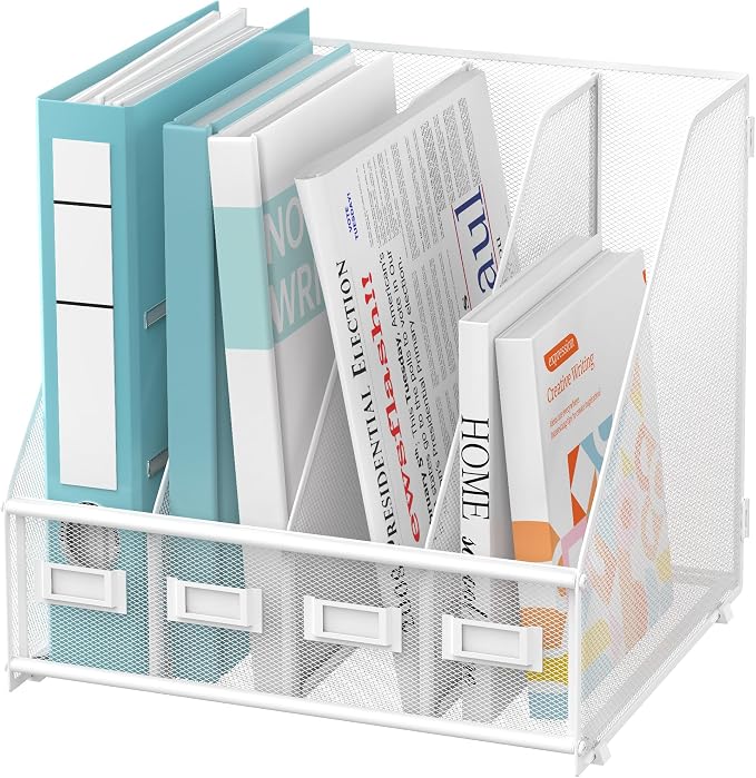 SUPEASY Magazine File Holder, Binder Holder Metal Desk Organizer by SUPEASY