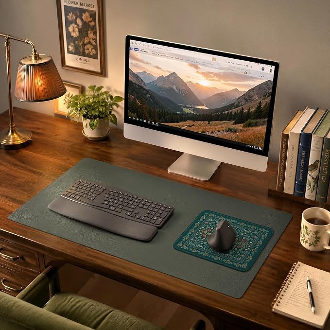 iCasso Aesthetic Small Floral Mouse Pad, Mini Portable Travel Mousepad - Image 9