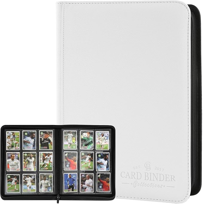 9 Pockets Card Binder, Premium Zip Trading Card Binder, 540 Double Sided Pocket by CARDBINDER