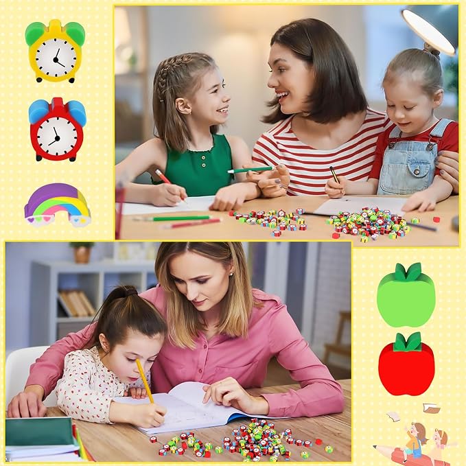JUNEBRUSHS 150Pcs mini Apples Erasers - Image 9