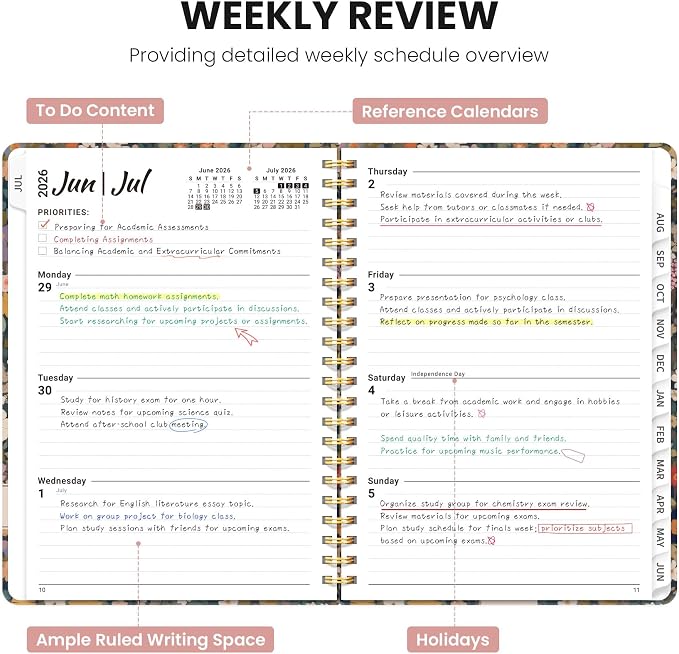 Planner 2026-2027, Monthly and Weekly Academic Planner July 2026 - Image 3