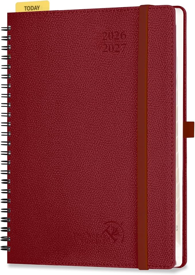 POPRUN 2026-2027 Academic Weekly Planner, 6.75" x 8.75" Horizontal Daily Book by POPRUN