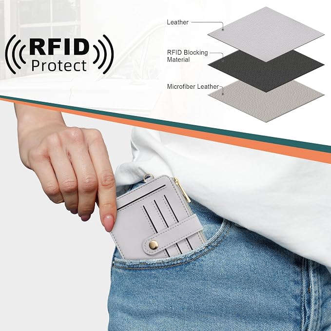 Airkit Wristlet Wallets for Women, Keychain RFID Blocking Credit Card Holder - Image 4