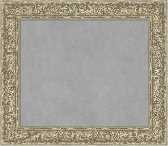 Amanti Art Silver Framed Magnetic Board 27x31 Medium Vision Board by AmantiArt