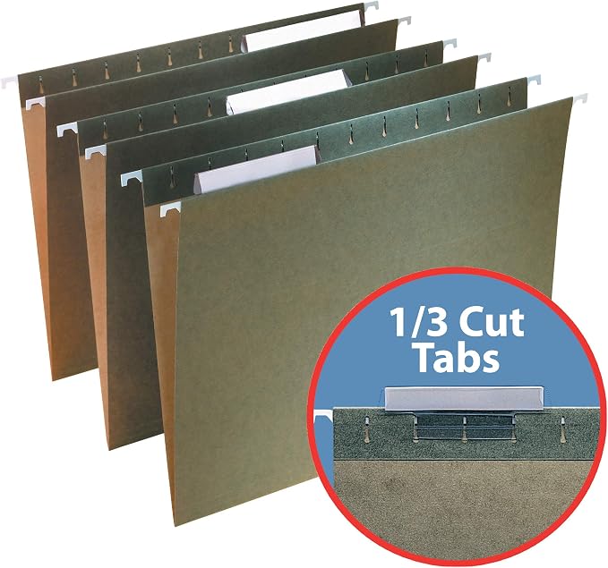 Smead Hanging File Folder with Tab, 1/3-Cut Adjustable Tab, Legal Size - Image 2