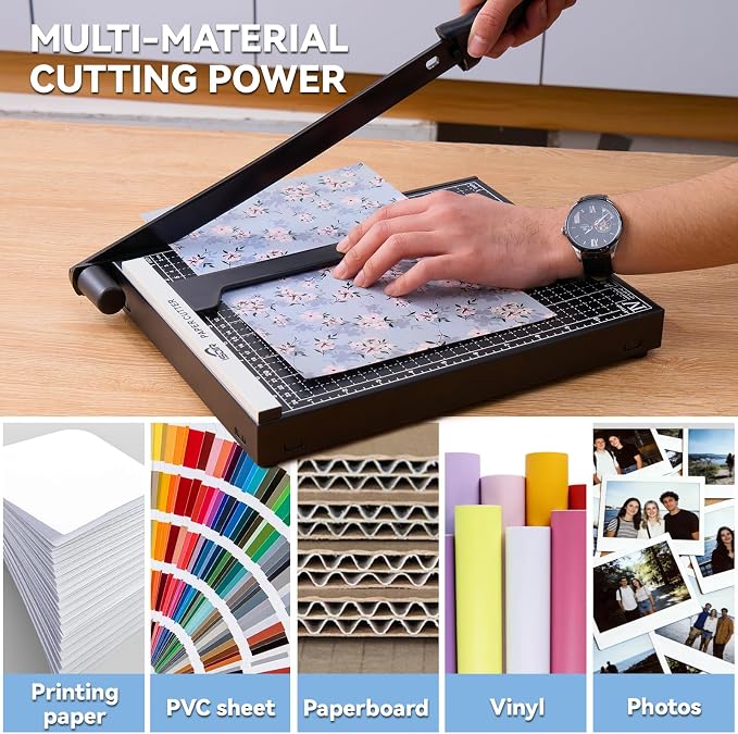 ISDIR 12” Heavy Duty Metal Paper Cutter - Image 6