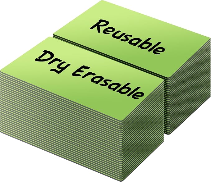 LLPT Dry Erase Magnetic Labels 1" x 4" 50 Packs Green | Reusable Blank Writable by LLPT-AllAboutAdhesiveTapes
