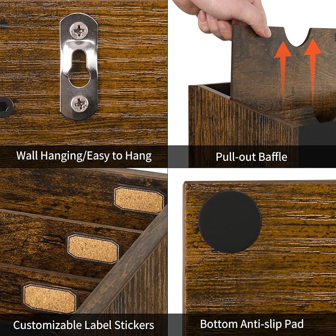 YINMIT Mail Organizer Countertop, Mail Holder - Image 5