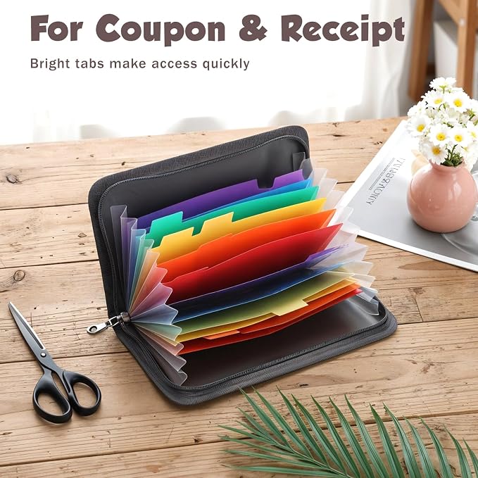 Receipt Organizer, Receipt Holder Organizer, Expanding File Folder Accordion - Image 6