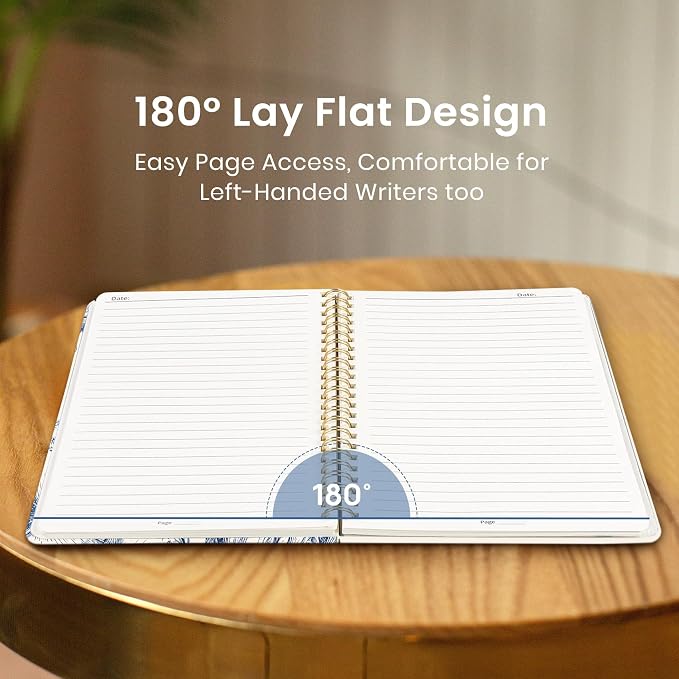 Taja Spiral Lined Journal for Women, Notebook for Work - Image 4