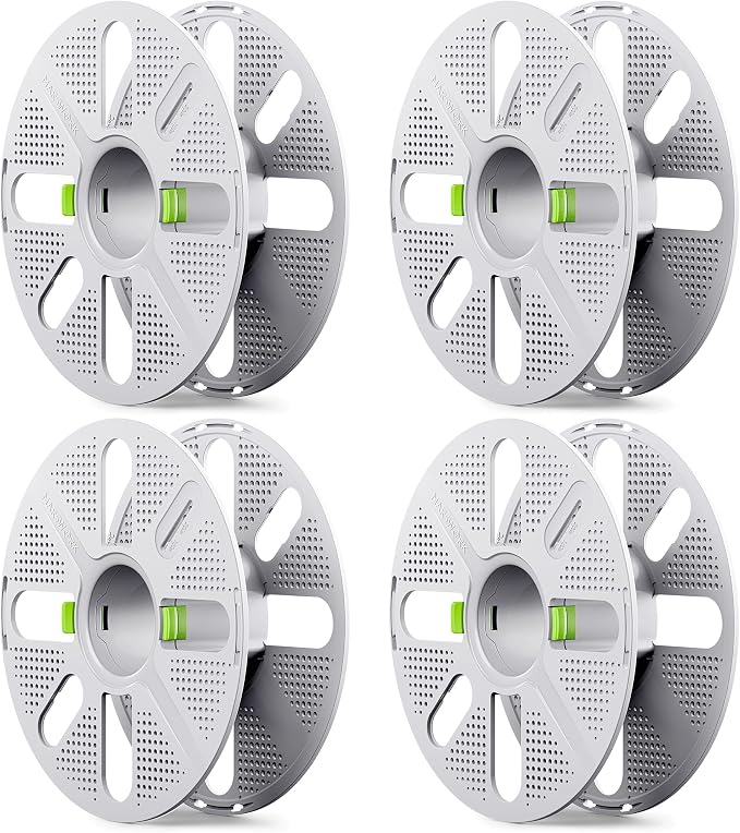 Quick-Swap Reusable Spool for Refill Filament, Two-Finger Press Design by MarsWork