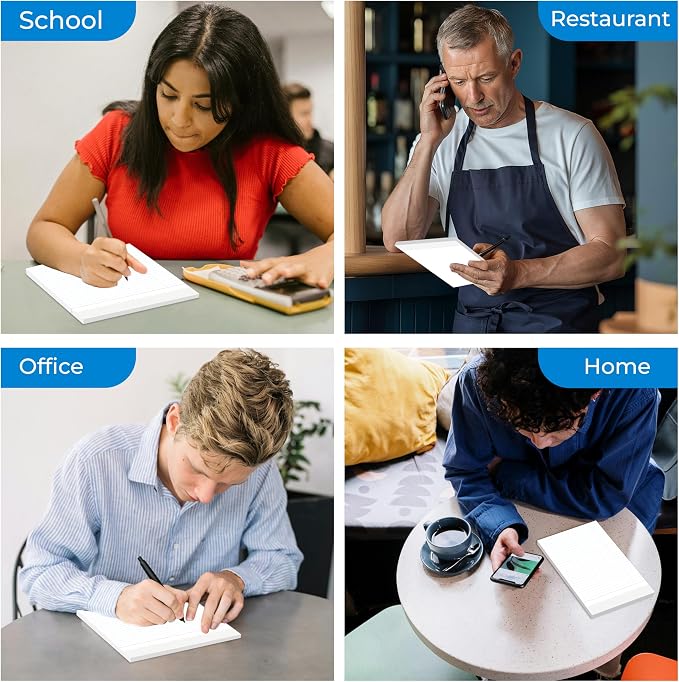 Note Pads 5.5 x 8.5 Small Legal Pads Wide Ruled Lined Writing Note Pads - Image 5