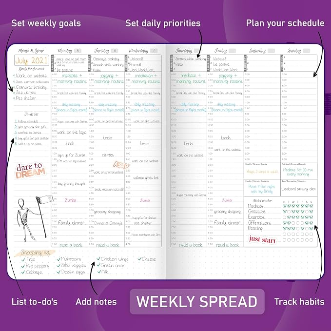 GoGirl Weekly Schedule Planner – Hourly Work & Life Planner - Image 3
