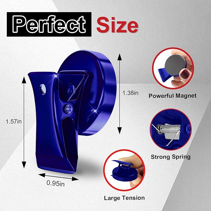Magnetic Clips Heavy Duty 10 Pack | Strong Force Magnet Clips - Image 2